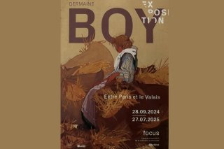 Affiche de l'exposition de la collection communale de la Municipalité de Savièse "Germaine Boy, Entre Paris et le Valais".